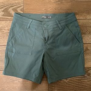 Women’s Prana Halle shorts, size 6, light teal